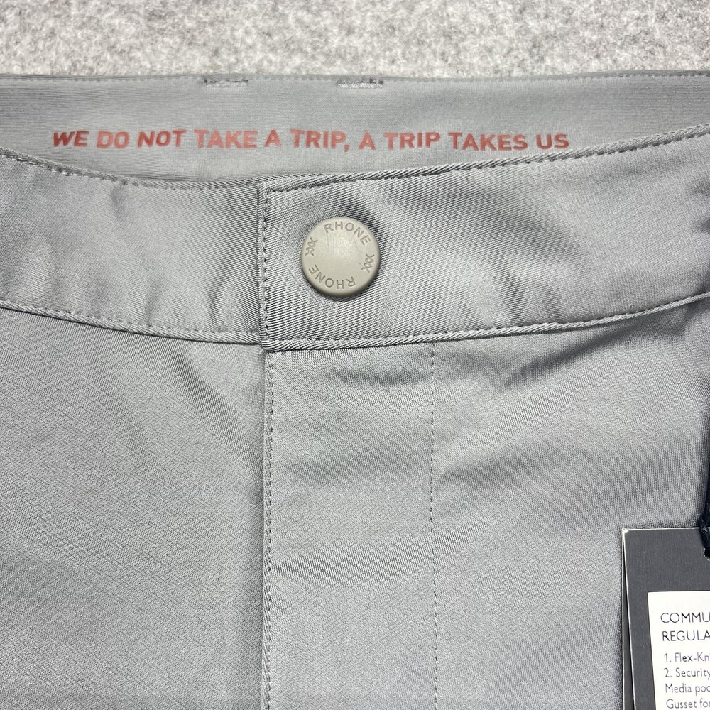 Rhone Commuter Pants Mens 35x29 Gray Flex-Knit Travel Chino Stretch Performance - Picture 4 of 12